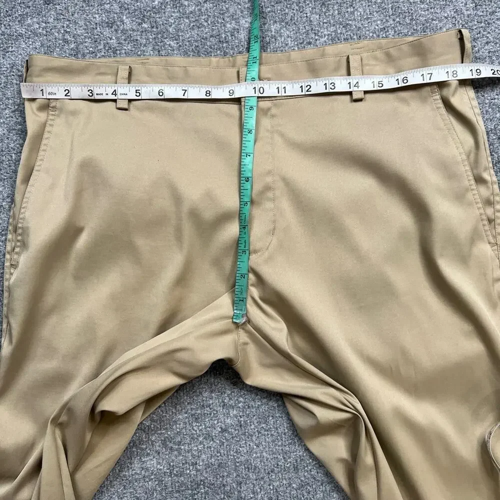 Nike Pants Mens 36 Beige Golf DriFit Tech Flat Front Performance Chino Quick Dry
